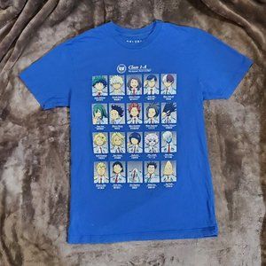 My Hero Academia Anime Unisex T-SHIRT Funimation Blue Graphic Tee Size Small